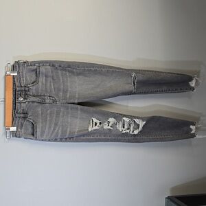 American Eagle Outfitters Jeans Womens Sz 4 Short 4S Gray Super Hi-rise Jegging